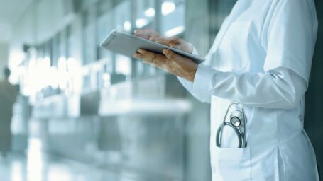 Physician in a labcoat