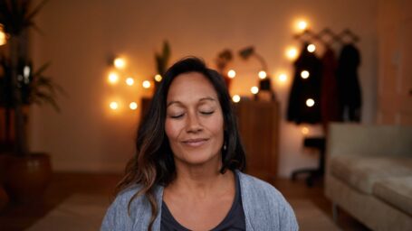 woman meditating