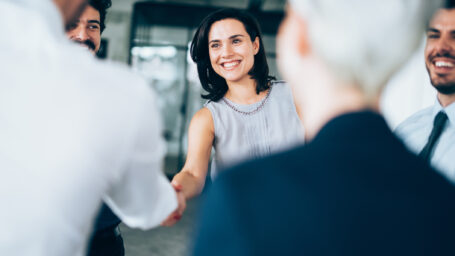 Business people shaking hands